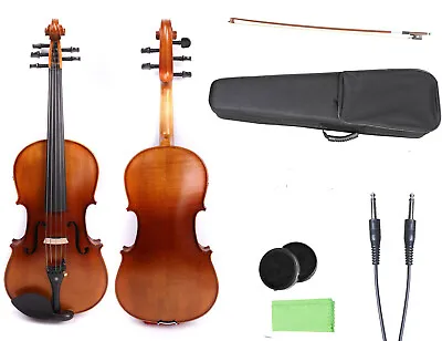 Advance 4/4 Electric Violin 5string Violin Maple Spruce Hand Made Violin Case • $151.80