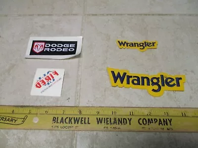 Lot Wrangler  Dodge Rodeo Cowboy Hat Embroidered Fabric Patch/Sticker • $12.95