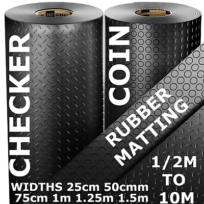 Rubber Matting - High-Quality  - 3mm And 5mm Thickness - Flooring - 1/2m To 10m • £0.99