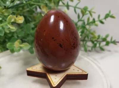 Mahogany Obsidian Egg Black Brown Volcanic Glass Crystal Stone & Stand Y14 • $16