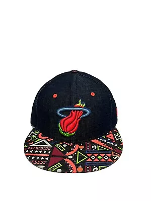 Hardwood Classic Denim And Neon  Miami Heat Cap New Era MEDIUM/ LARGE • $19.95