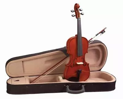 Academy 4-String 3/4 Size Violin Polished Gloss Finish Case And Bow #145AU-3/4 • $89.95