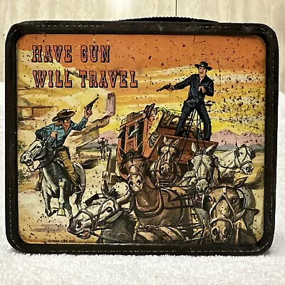 Have Gun Will Travel Paladin Lunchbox Hey Boy 1960 CBS • $100