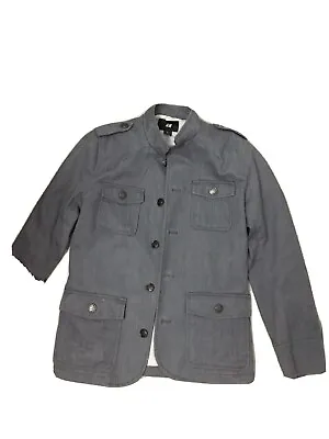 H&M Men's Gray Full Button Down Cargo Jacket Size 36R • $35.99