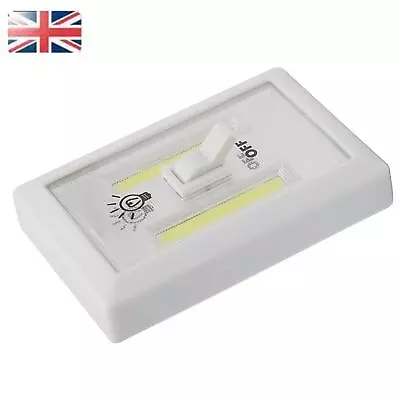 Mini COB LED Switch Wall Night Light Battery Operated Cabinet Garage Light • £9.66