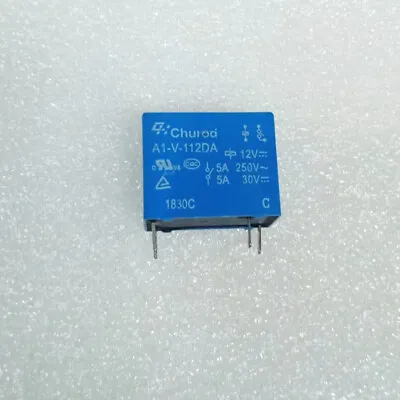 A1-V-112DA 12VDC  CHUROD Power Relay 4 Pins 5A X 10PCS NEW • $6.50