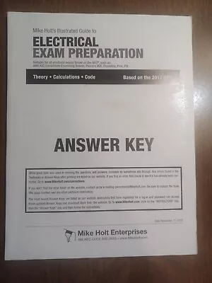  Answer Key  Mike Holt's Electrical Exam Prep Textbook Based On The 2017 NEC • $17