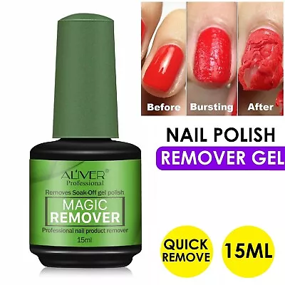 Gel Nail Polish Remover Acetone Free Soak Off Magic Salon Easily Removal Cleaner • $12.99