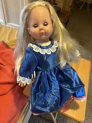 Max Zapf Doll Made In W. Germany 1987 18” Blonde Hair Blue Sleep Eyes. • $18