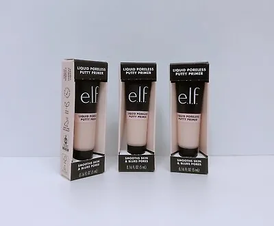 3 X Elf Liquid Poreless Putty Primer Smooths Skin & Blurs Pores 0.16 Oz Each • $12.95