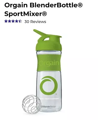 Orgain Protein Shake Shaker 28 Oz. Blender Bottle Sport Mixer Lime Green • $14