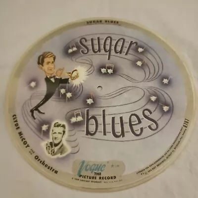 10  Picture Disc - Clyde McCoy - Sugar Blues/Basin Street Blues - 78 RPM - 1946 • $11.99