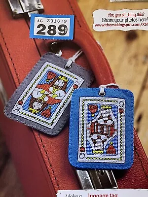 £0.99 • Buy Play Your Cards Right Playing Cards Motifs Luggage Tag Cross Stitch Design Chart