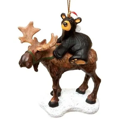 $14.99 • Buy Big Sky Carvers Bearfoots Bear Riding Moose Ornament