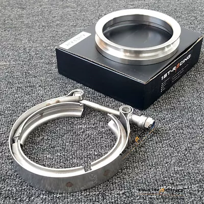 4'' T4 Flanged Turbo Exhaust V-Band Flange+Clamp For S200 S200-SXE S300 S200SX • $32.90