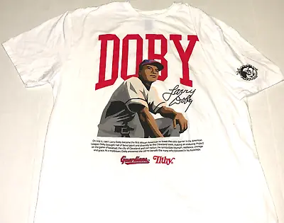 Larry Doby Cleveland Indians Great Baseball Hall Of Famer T-Shirt Nice! XL • $11.69