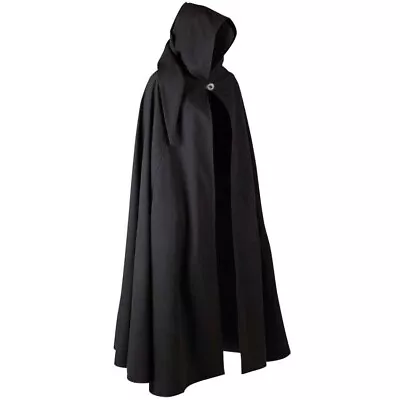 Renaissance Fair Viking Hooded Cloak Medieval Viking Wizard Cloak Gothic Ren • $30