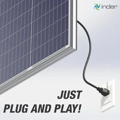 [INDER] Solar Panel Plug And Play: 100W 120V AC With Micro Inverter Kit Solar • $299