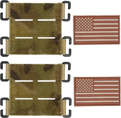 Tactical Vest Patch Molle Adapter Panel Hook&Loop Converter US Flag Badge Patch • $9