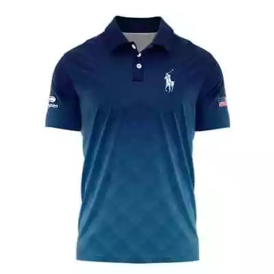 Ralph Lauren Blue Abstract US Open Tennis Champions Polo Shirt Print Fanmade • $31.90