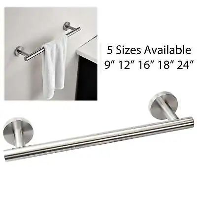 Modern Brushed Nickel Towel Bar Rail Stainless Steel Wall Mounted Bathroom Hang • $21.59