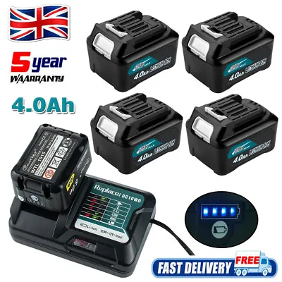 10.8V 12V 4Ah Battery For Makita BL1040 BL1041B BL1021B BL1015 + DC10WD Charger • £17.90