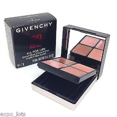 Givenchy All For Lips Lipstick & Gloss Quartet Palette  #3 All For Beige Nib • $13.99
