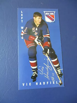 Vic Hadfield Hand Signed 1994 Parkhurst Tall Boys New York Rangers Autographed • $9.99