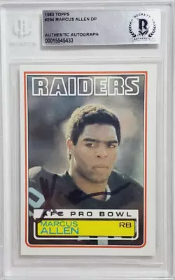 1983 Topps 294 Marcus Allen Signed Rookie Card Autograph RC Auto BGS BAS Raiders • $99