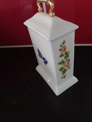 £6 • Buy Aynsley Cottage Garden Carriage / Mantel Clock 4 Inches In Height