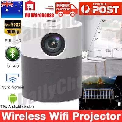$204.15 • Buy 4K 1080P HD Bluetooth Video Projector Wifi USB HDMI Portable Home Projector AU