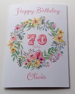 PERSONALISED BIRTHDAY CARD MUM NAN 50th 60th 70th 80th 90th 100th • £5.99