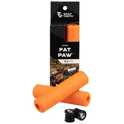 Wolf Tooth Fat Paw Grips Orange — AUS STOCK — Handlebar Grip MTB • $58.99