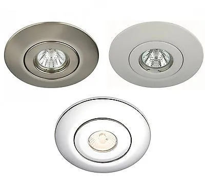 4 X LED GU10 Mains Hole Converter Kit Recessed Downlight Large Plate R50 R63 R80 • £48