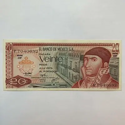 Mexican 20 Pesos Banknote. Pyramid At Teotihuacan Memorabilia Currency. • $8.95