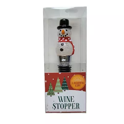 Snowman Wine Bottle Cork Stopper Multicolor  Christmas Winter Theme 4.5  Tall. • $9.95