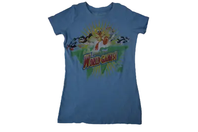 Outpost Juniors Looney Tunes World Games Tweety Bird Sequined Blue Shirt New XS • $9.99