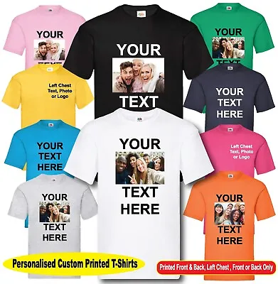 £9.99 • Buy Personalised T-Shirt Custom Any Photo & Text Printing Kids Stag Hen Party Logo