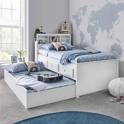 Venus White Guest Bed And Trundle With Mattress Options • £329.99