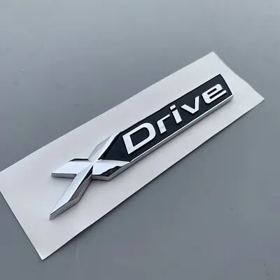 X Drive Boot Trunk Badge Gloss Black & Silver Fender Emblem For X3 X6 X5 M3 M4 • $10.12