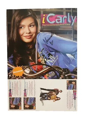 ICarly Autographed Signed Miranda Cosgrove Promo Poster 2-sided SIZE 17.5 X12  • $19.99