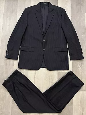 Ralph Lauren Men’s Blue Pinstriped Suit - Blazer (44L) Pants (36x32) • $79.95