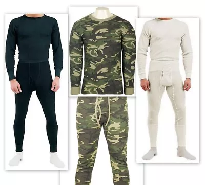 Mil-Spec Polar Warmth Thermals Underwear Long Johns - Natural BlackWood Camo  • $13.99