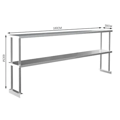 £105.95 • Buy Stainless Steel Catering Table Top Storage Shelf Kitchen Over Work Bench Rack 