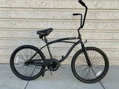 24  Man's Beach Cruiser Bike Matte Black Coaster Brake New! • $399.99