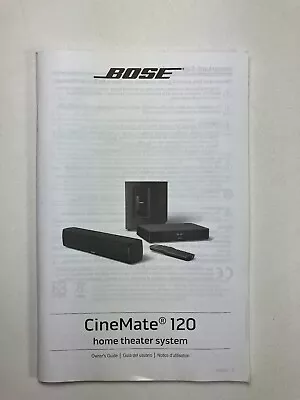 Bose CineMate 120 Home Theater System Owners Guide Manual Instructions • $16