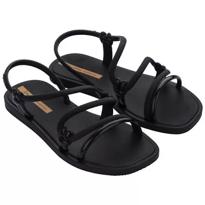 Ipanema Solar Sandal - Black - UK Sizes 3 4 5 6 7 8 - BNIB • £29.99