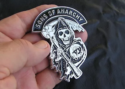 SONS OF ANARCHY Chrome Metal CAR BADGE Suit Holden Outlaw • $16.95