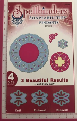 $12.75 • Buy Spellbinders Shapeabilities Pendants ~ Eyelets ~ 4 Dies ~ S4-205 Sizzix Compatib