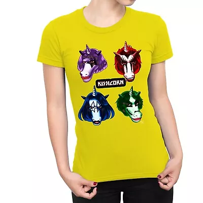 1Tee Womens Kissicorn Unicorn T-Shirt • £7.99